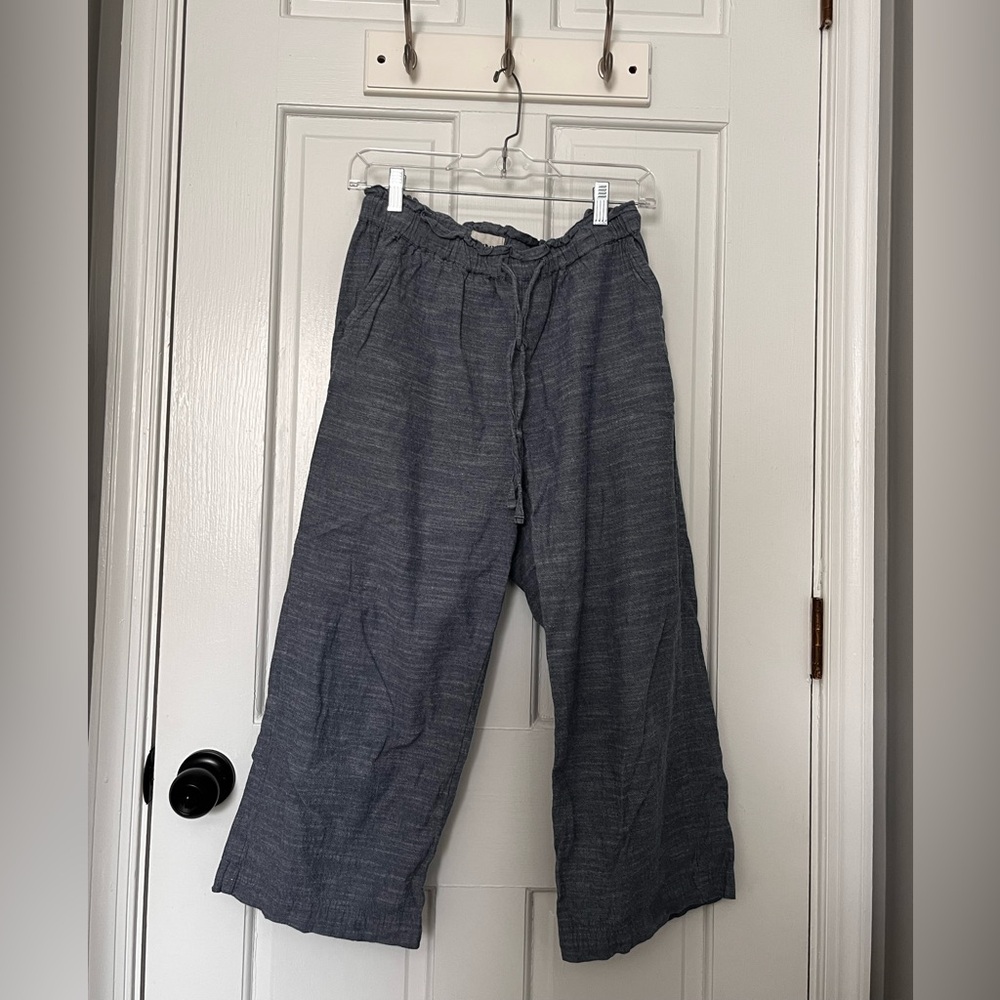 Pact Women’s Wide Cropped Chambray Pants